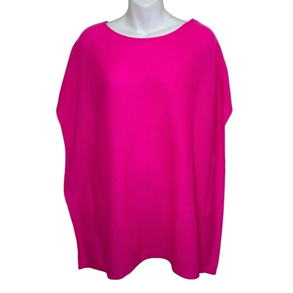 Lilly Pulitzer Kizzy cashmere tunic sweater size small/medium hot pink poncho
